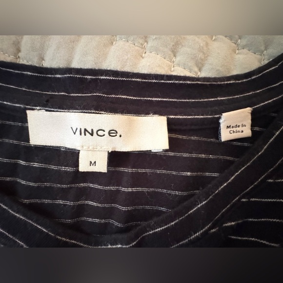 Vince Black and White Striped Short Sleeve Tee. Size medium. EUC - Picture 3 of 10